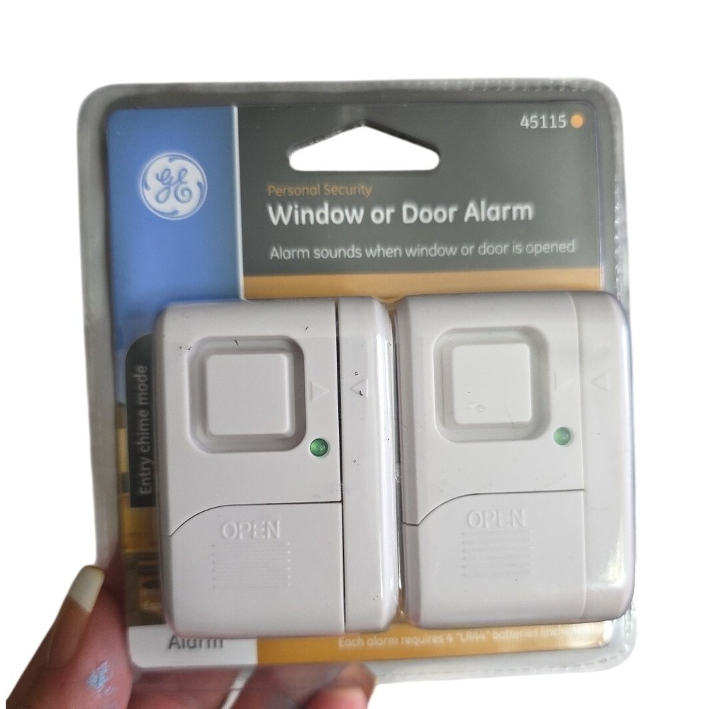 GE Personal Security Window Door Alarm, 2 Pack, 45115 F3‎